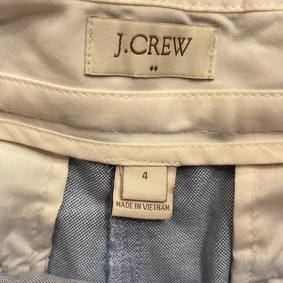 J Crew City Fit Shorts Powdered Oxford Blue Size 4 - Picture 2 of 5